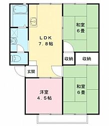 グリーンハイツ 3DKの間取図画像