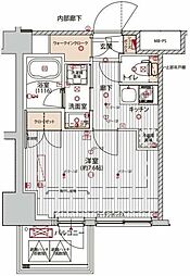 プレシャスハーモニー八王子 1Kの間取図画像