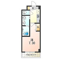 阪急神戸本線 塚口駅 徒歩12分の賃貸マンション 1階1Kの間取り