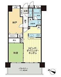ライオンズマンション勝どき 1SLDKの間取図画像