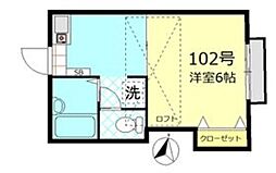 パインヒル小岩 1Kの間取図画像
