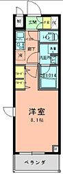 ラフィネジュ大森 1Kの間取図画像