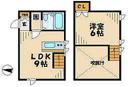 パティオ南野 1DKの間取図画像