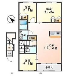EXCEL・I弐番館 3LDKの間取図画像