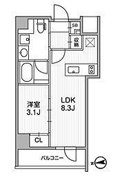 Ｌｉｇｈｔｈｏｕｓｅ中馬込 5階1LDKの間取り
