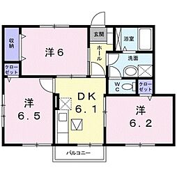 コンフォート・テラス 3DKの間取図画像