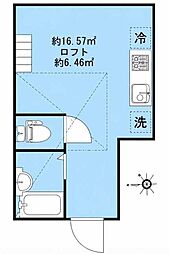 クオーレ・西馬込 ワンルームの間取図画像