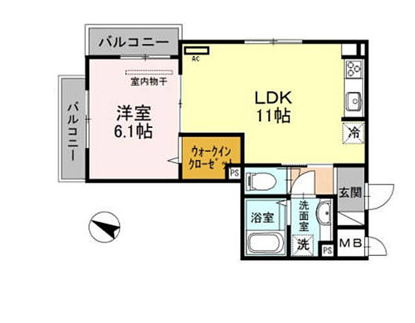 兵庫県神戸市兵庫区兵庫町２丁目(賃貸アパート1LDK・3階・41.13㎡)の写真 その2