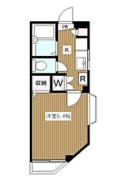 第2サンコート 4階1Kの間取り