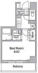 レジディア目黒IV 1階1Kの間取り