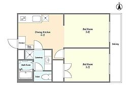 ウィルテラス西池袋 1階1LDKの間取り