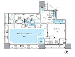 パークアクシス月島マチュアスタイル 1LDKの間取図画像