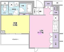 スタイリオ中延IIWEST 1階1LDKの間取り