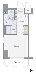 グリフィン横浜海岸通 1Kの間取図画像