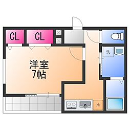 フジパレス泉佐野駅西I番館 1Kの間取図画像