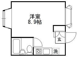 ミルフィーユ富ヶ谷 ワンルームの間取図画像