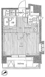 サンテミリオン大塚壱番館 3階1Kの間取り