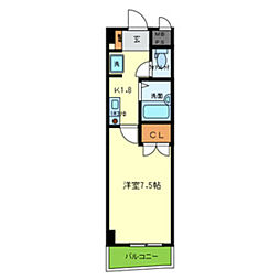 Solo伊丹中央 1Kの間取図画像