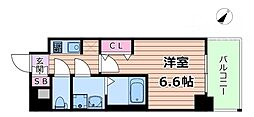 S-RESIDENCE上新庄beat 1Kの間取図画像