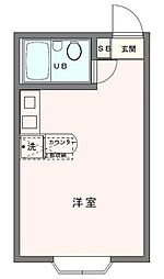 ベルピア浦和1 ワンルームの間取図画像