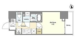 ベラスウィータ戸越 1Kの間取図画像