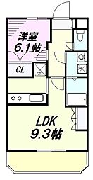 JR中央線 八王子駅 バス28分 丹木2丁目停下車 徒歩3分の賃貸アパート 1階1LDKの間取り