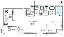 IS銀座 1LDKの間取図画像