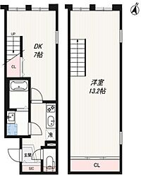 LEGALAND小山 4階1DKの間取り