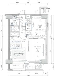 ステージグランデ芝大門 2LDKの間取図画像
