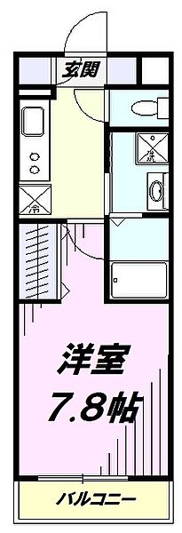コンプリシテＴ 205｜埼玉県所沢市大字下安松(賃貸アパート1K・2階・26.23㎡)の写真 その2