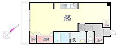 パークサイドハウス ワンルームの間取図画像