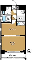 ＦＯＲＴＩＳ大森 2階1DKの間取り