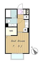 セジュール・モナリエ 2階1Kの間取り