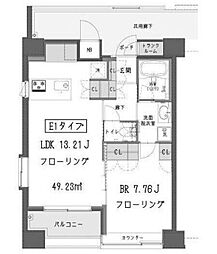 ガーデン蒲田 1LDKの間取図画像