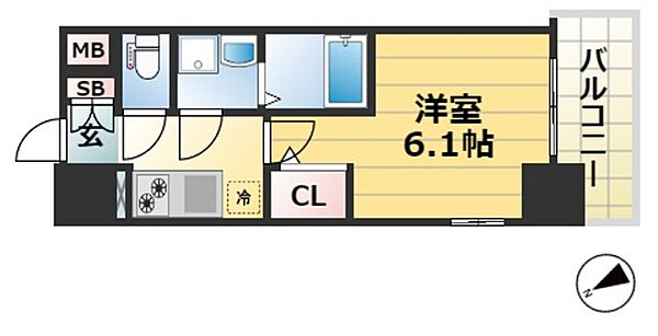 エスリード神戸兵庫駅マリーナスクエア ｜兵庫県神戸市兵庫区駅南通１丁目(賃貸マンション1K・10階・21.68㎡)の写真 その2