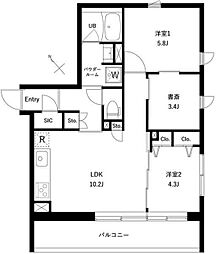 間取図画像 2SLDK