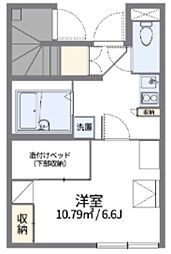 レオパレスアイビーコート82 1Kの間取図画像