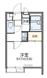 レオパレスM&Y 1Kの間取図画像