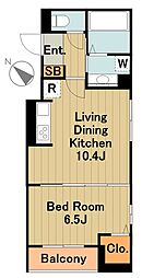 セレーノ堀之内 1LDKの間取図画像