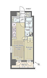 オープンレジデンシア代々木 1LDKの間取図画像