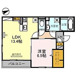 Osaka Metro長堀鶴見緑地線 門真南駅 徒歩12分の賃貸アパート 2階1LDKの間取り