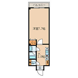 ピアヌーラ 1Kの間取図画像