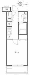 アリエさいたま新都心 1Kの間取図画像