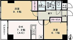 ネクサス立石 2DKの間取図画像