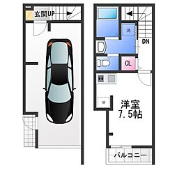 あんしんVieM深井中町13-1014 ワンルームの間取り