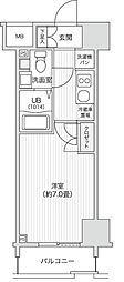 レジディア笹塚2 1Kの間取図画像