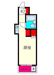 スカイコート淵野辺3 ワンルームの間取図画像