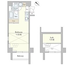 ｔａｌｉｅｓｉｎ　ＣＹ 2階ワンルームの間取り
