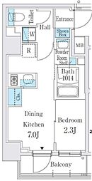 VANCOOL菊川駅前 1DKの間取図画像