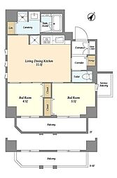 間取図画像 2LDK